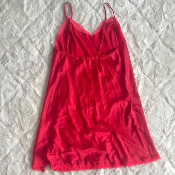 Red Y2K Lace Rhinestone Victoria's Secret Slip - Picture 3 of 5